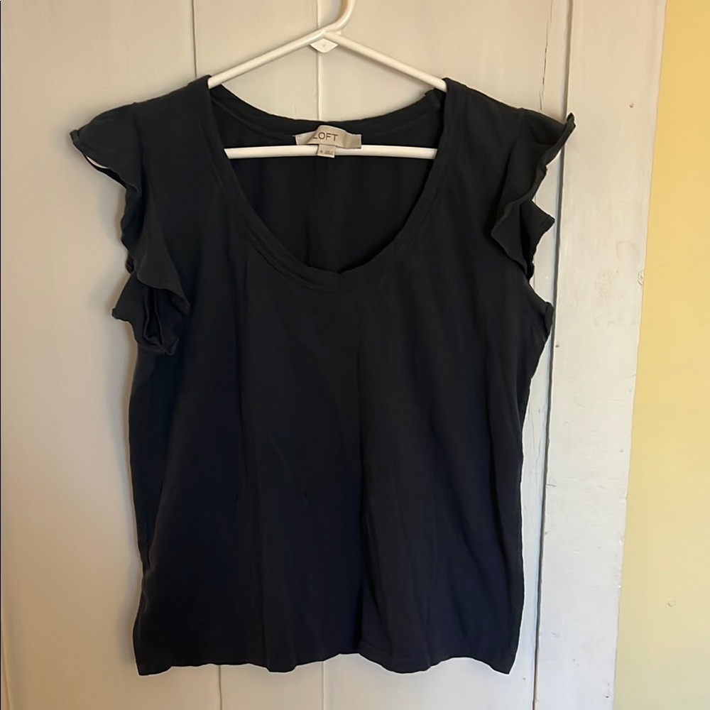 LOFT Women's Ruffle Sleeve Top